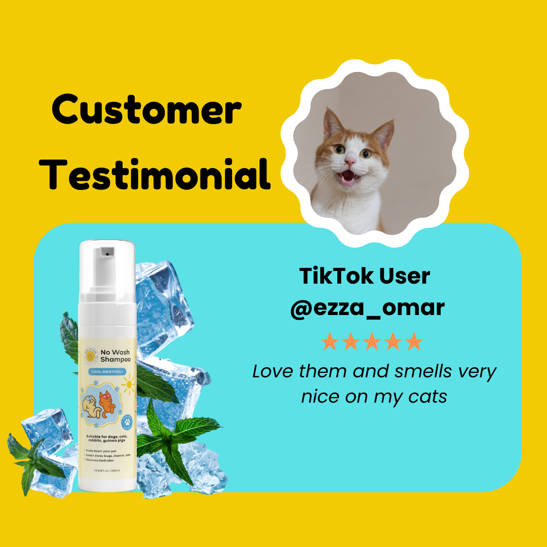 PawsofSoar No Wash Cooling Pet Shampoo Twin Pack
