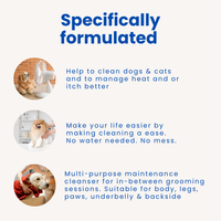 PawsofSoar Waterless Cooling Pet Shampoo Twin Pack - No Rinse Dry Shampoo for Dogs & Cats Singapore