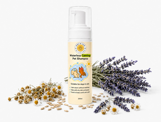 PawsofSoar Waterless Calming Pet Shampoo - No Rinse Dry Shampoo for Dogs & Cats Singapore